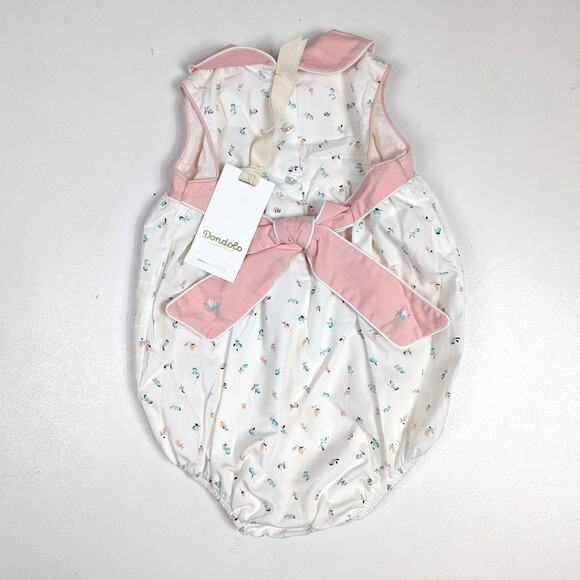 Dondolo Bubble Girls Sz 2 Bella Calico Classic Floral Preppy Boutique Cream - Picture 4 of 7